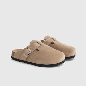 Quince Water Repellent Suede Clog Mule